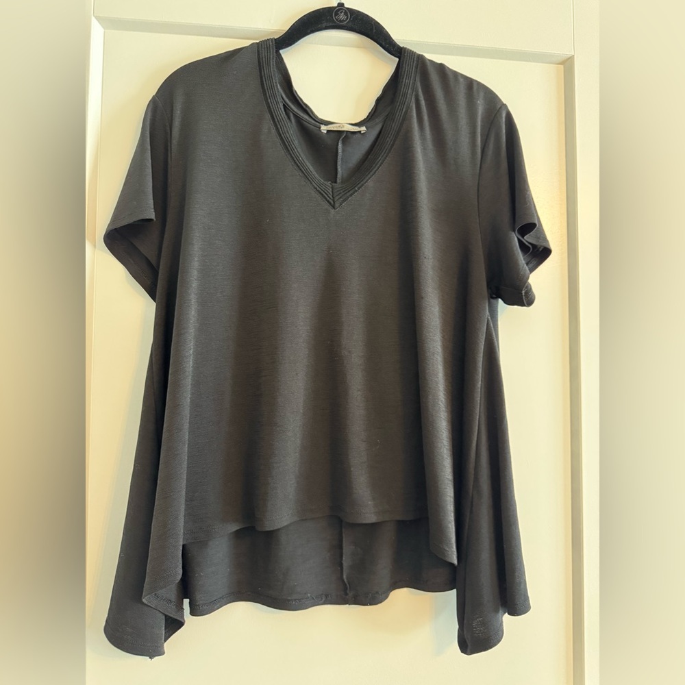 Zara Black Short Sleeve Top, Size Small